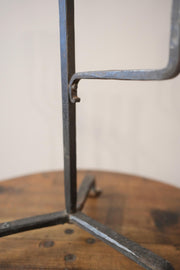 1950's French brutalist iron candlestick