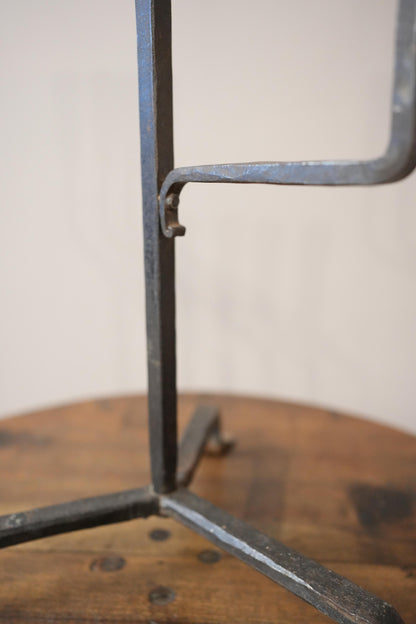 1950's French brutalist iron candlestick