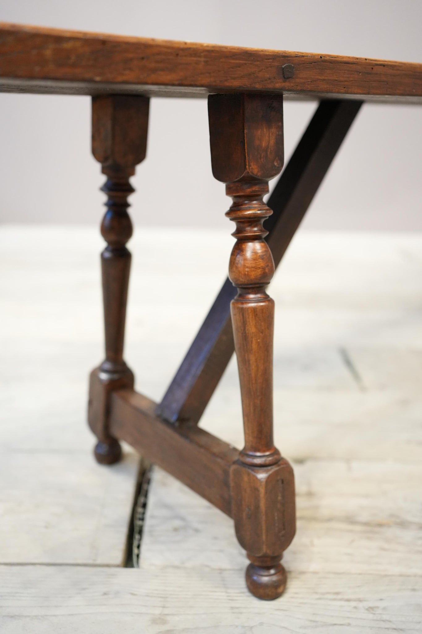 Pair of early 20th century 3m long Oak benches