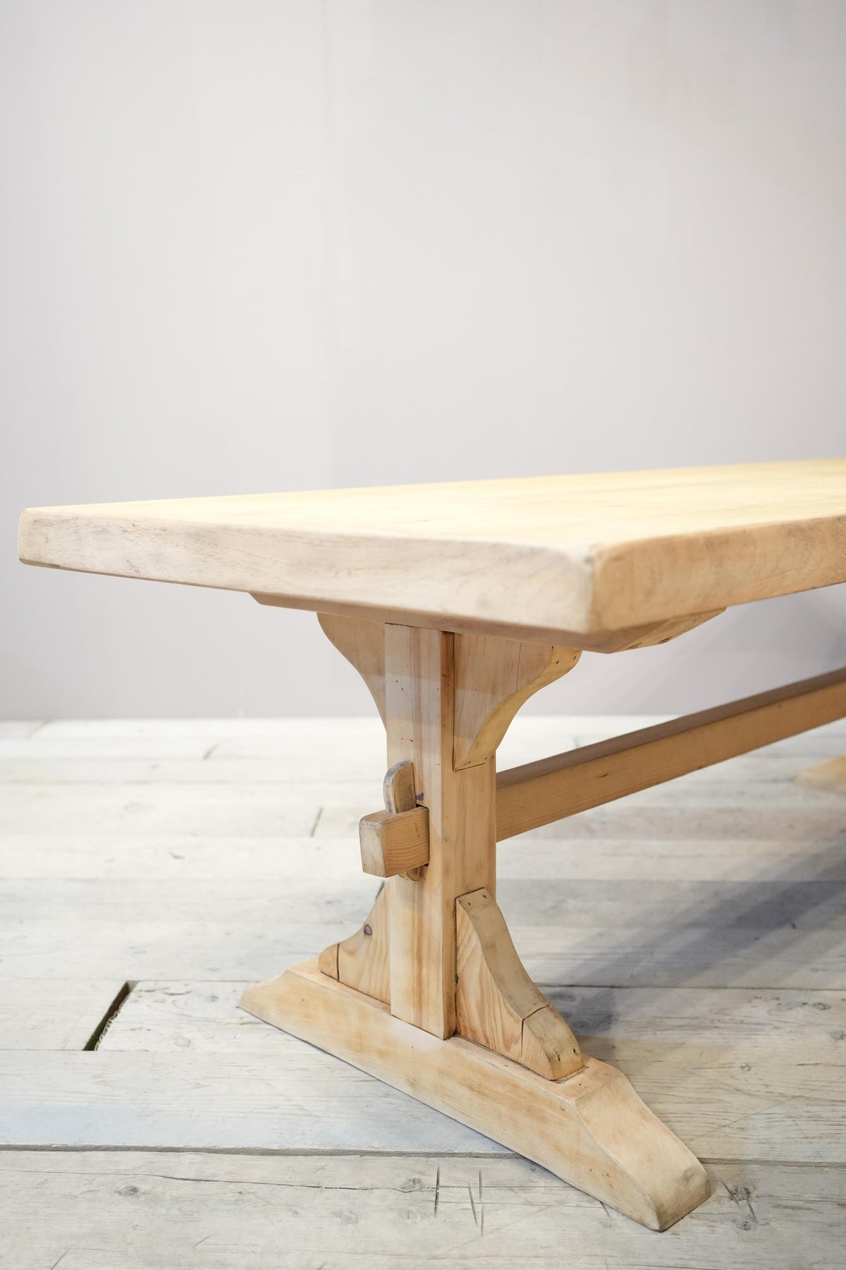 Mid 20th century oak and pine dining table - TallBoy Interiors