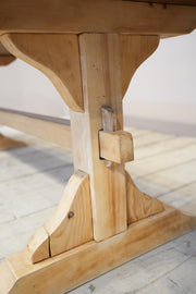 Mid 20th century oak and pine dining table - TallBoy Interiors