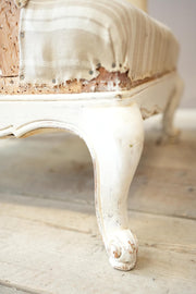 Pair of large French shield back armchairs with painted frame - TallBoy Interiors