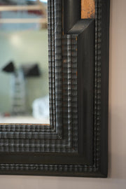 Large Italian Ebonised and faux tortoiseshell mirror No1 - TallBoy Interiors