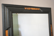 Large Italian Ebonised and faux tortoiseshell mirror No1 - TallBoy Interiors
