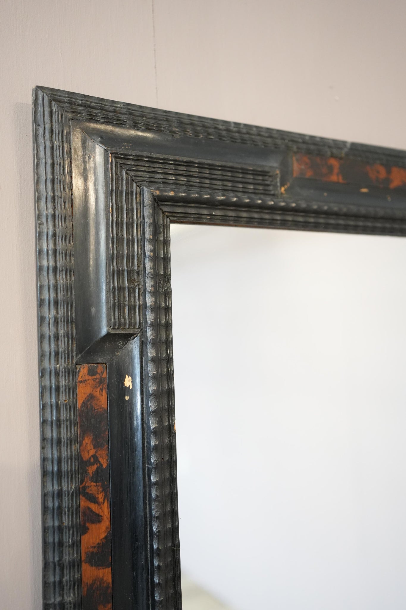 19th century Italian ebonised mirror No2