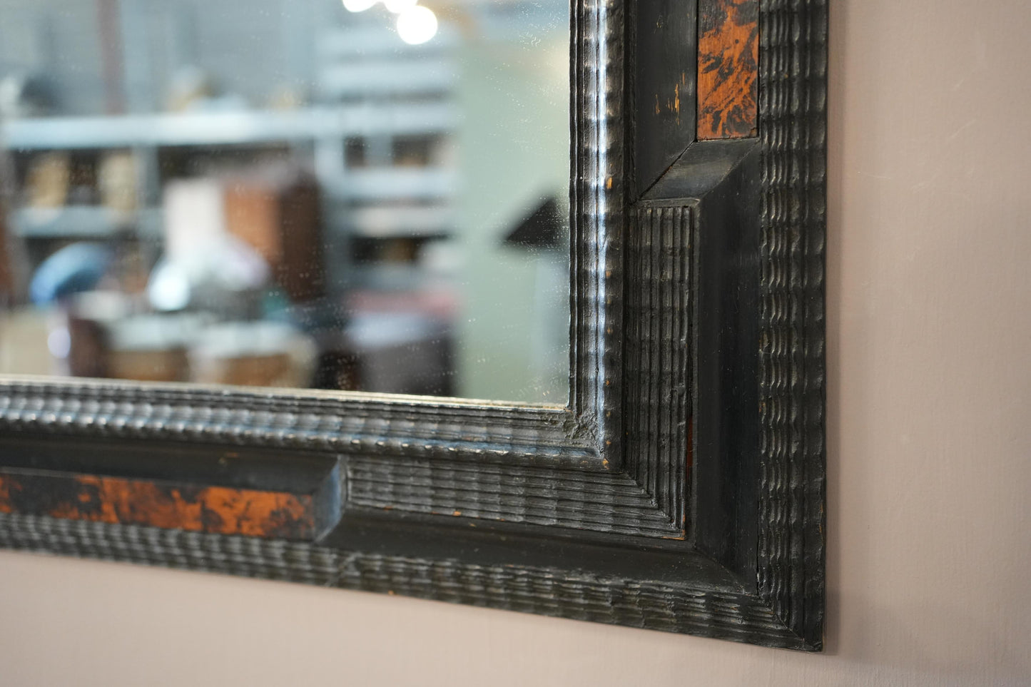 19th century Italian ebonised mirror No2
