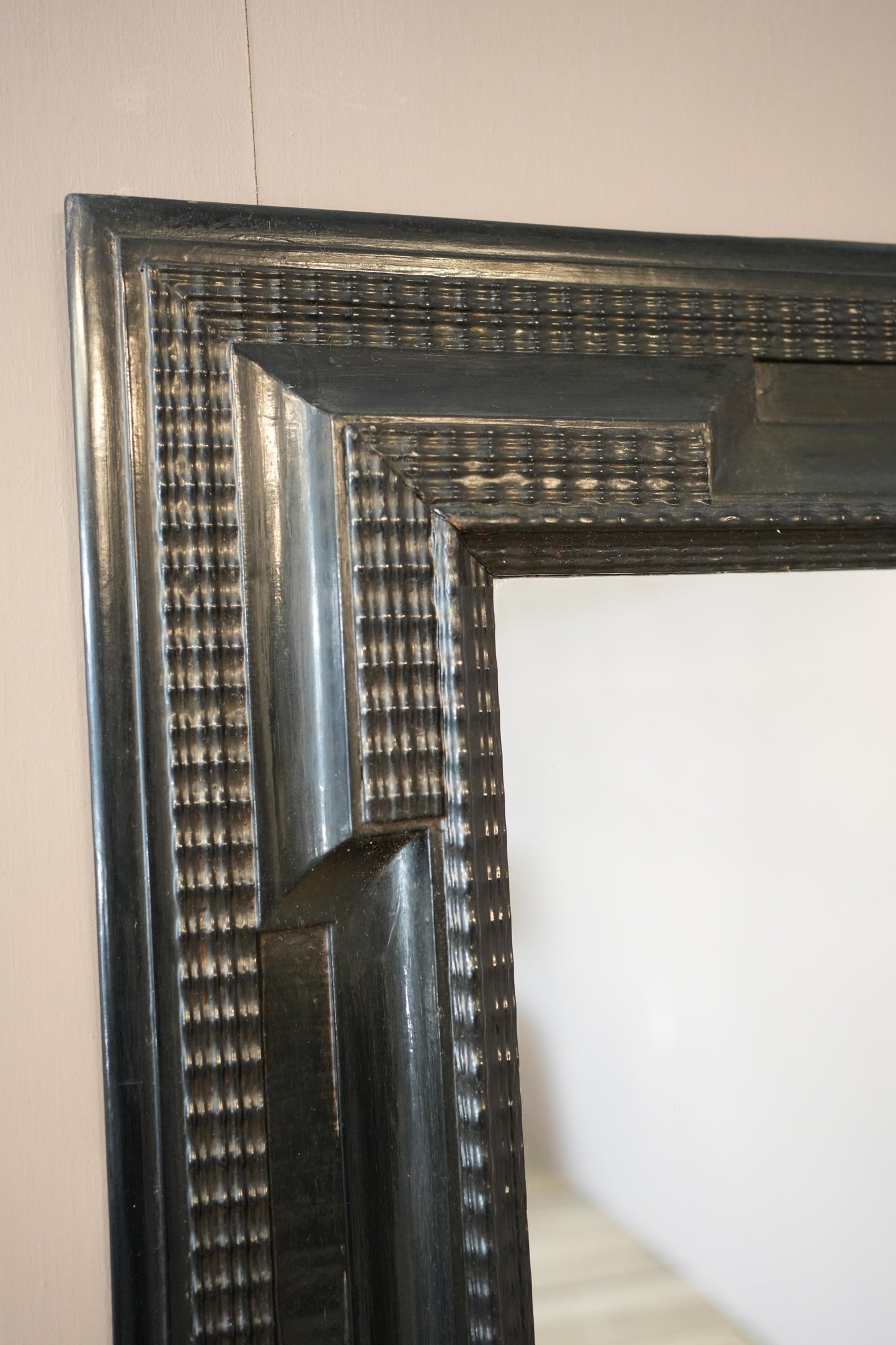 19th century Italian ebonised mirror No3