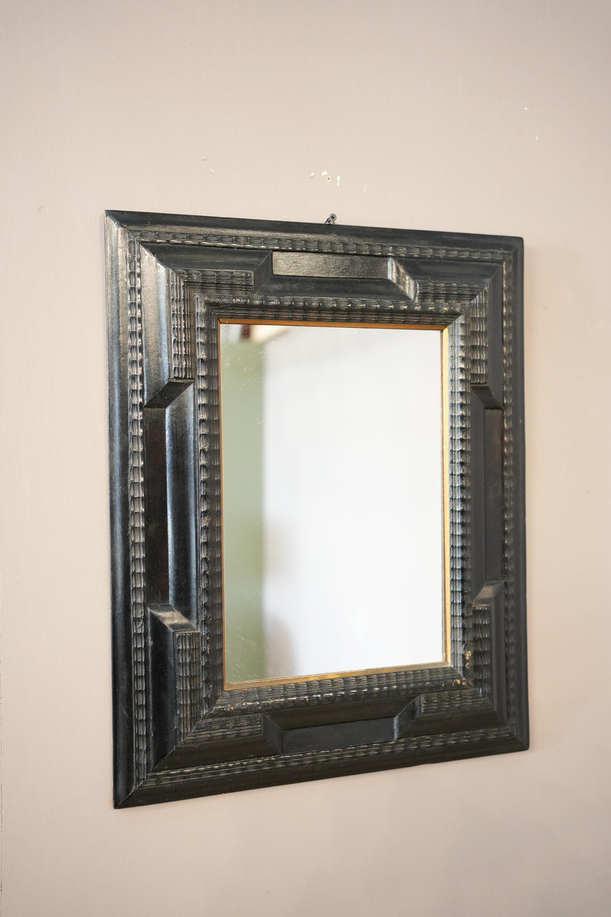 19th century Italian Ebonised mirror No4 - TallBoy Interiors