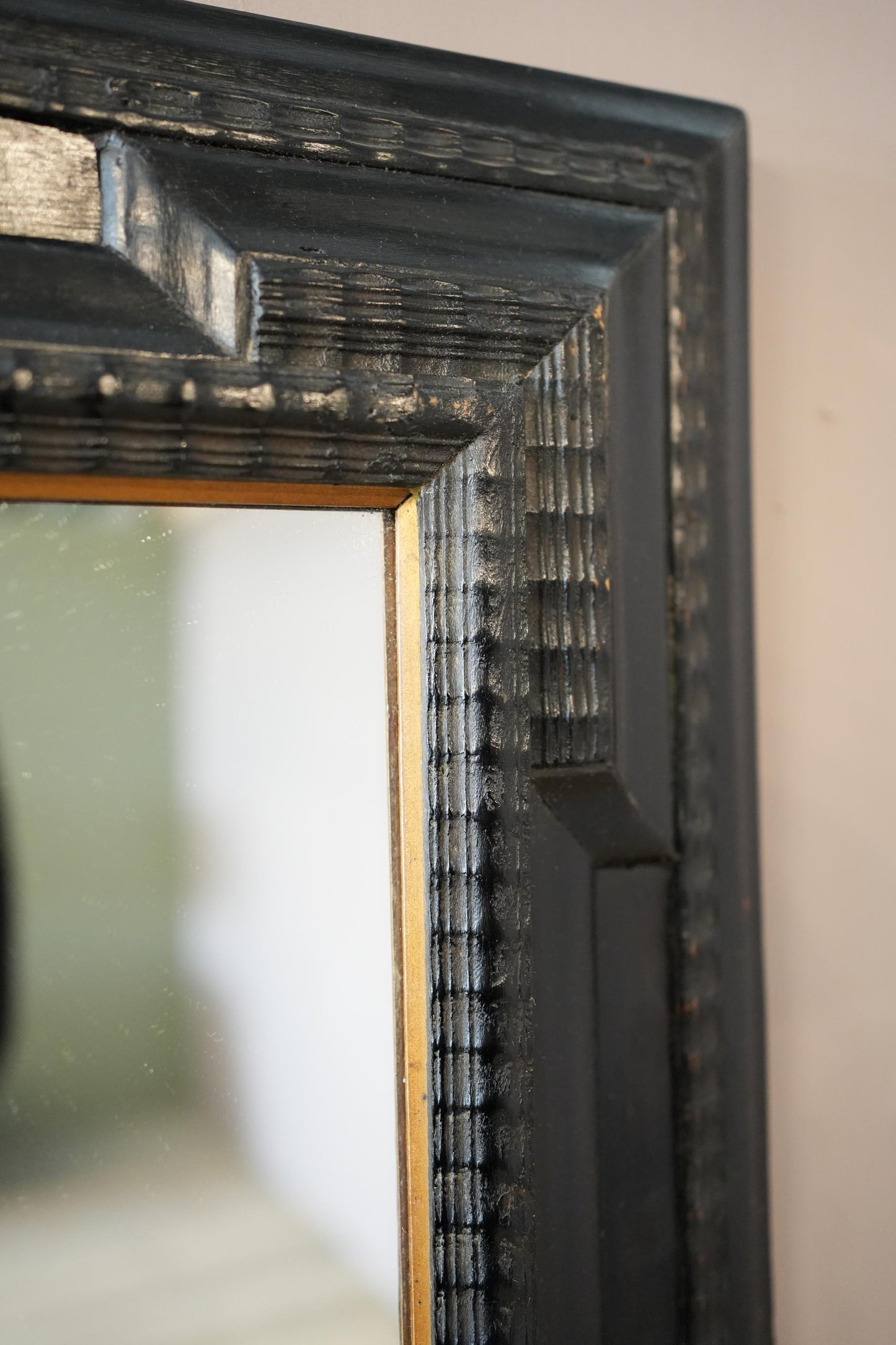 19th century Italian Ebonised mirror No4