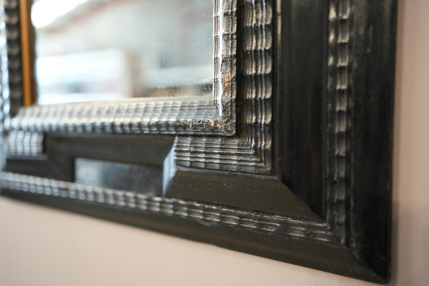 19th century Italian Ebonised mirror No4