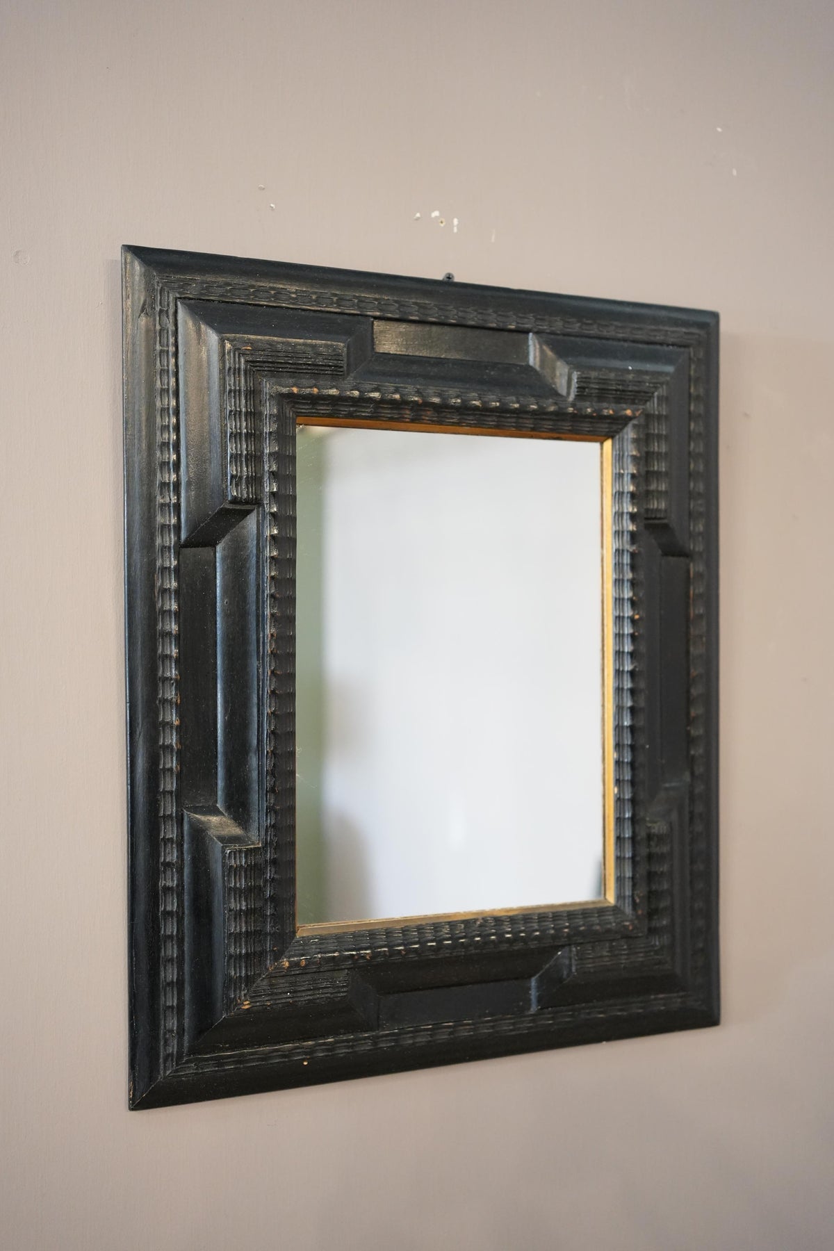 19th century Italian ebonised mirror No - TallBoy Interiors