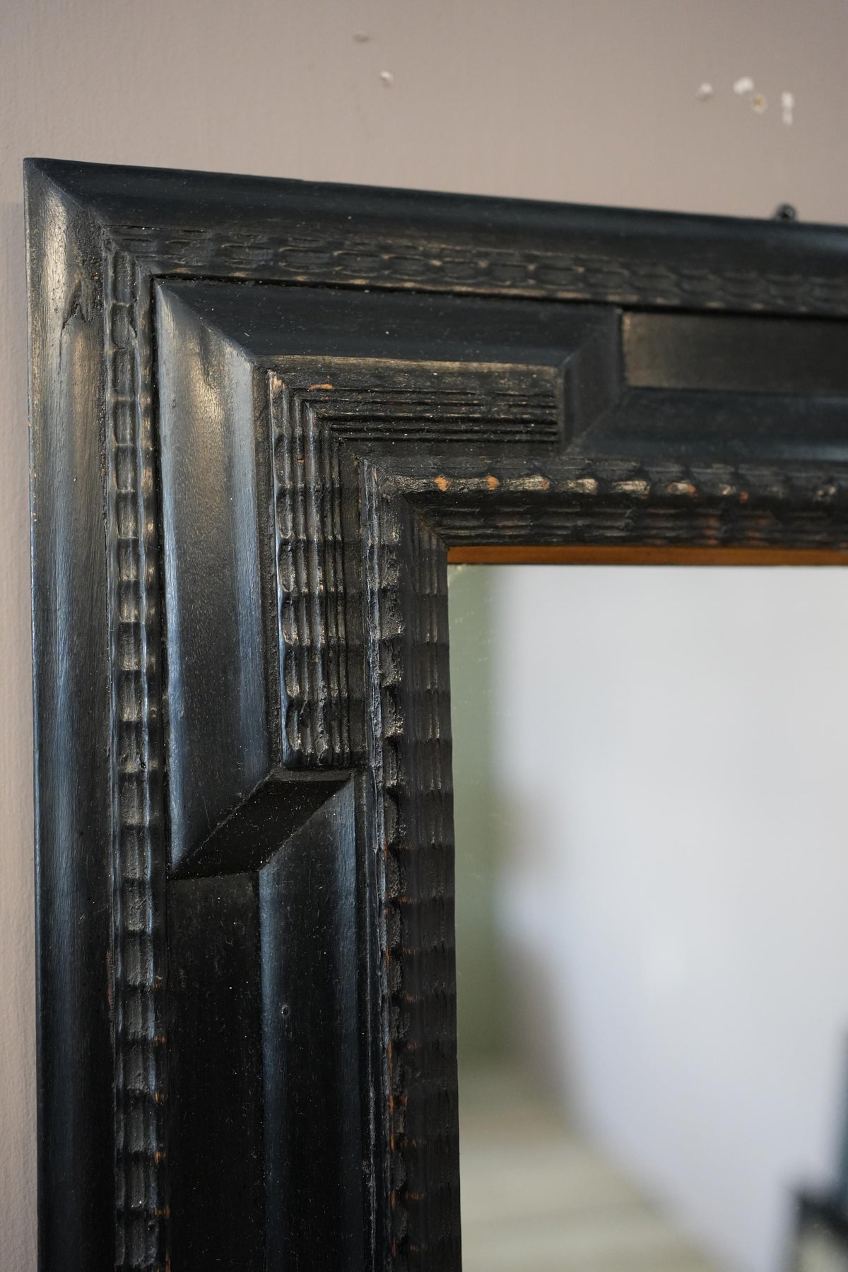 19th century Italian ebonised mirror No - TallBoy Interiors