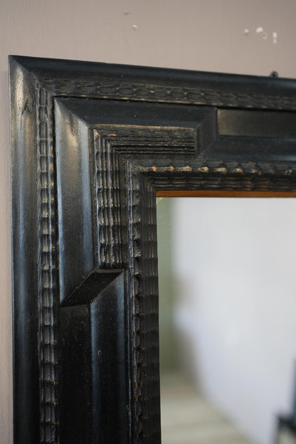 19th century Italian ebonised mirror No