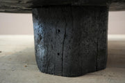 20th century Wabi sabi ebonised naturalistic coffee table