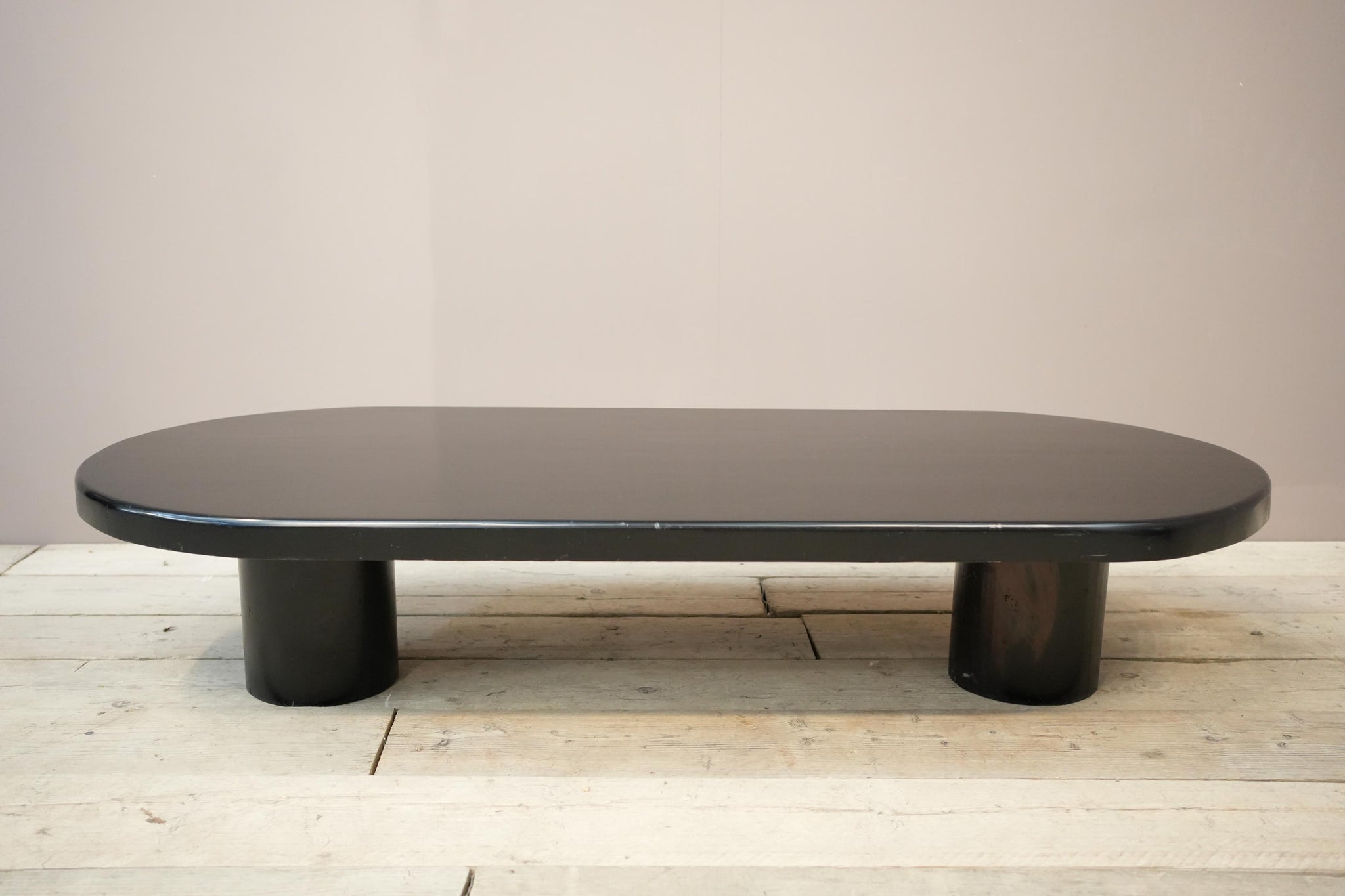 20th century Black lacquer architect design coffee table