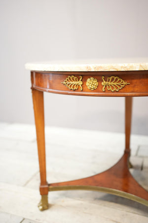 19th century French empire Marble gueridon table