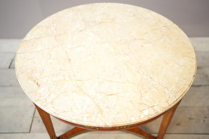 19th century French empire Marble gueridon table