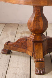 19th century French black marble and mahogany Gueridon table