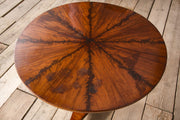 19th century Flame mahogany tilt top table