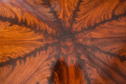 19th century Flame mahogany tilt top table