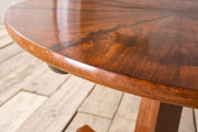 19th century Flame mahogany tilt top table