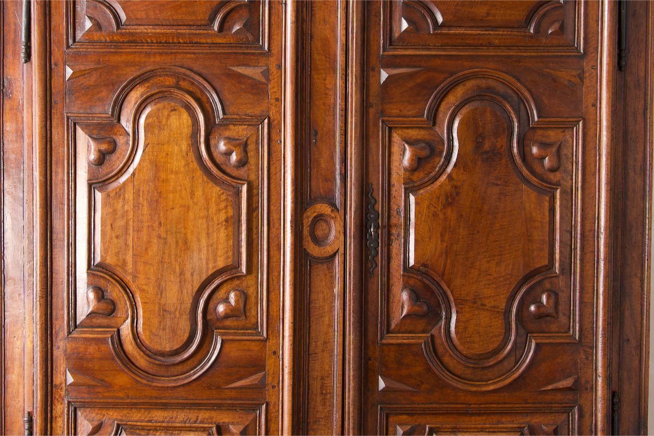 18th century French walnut Marriage cupboard