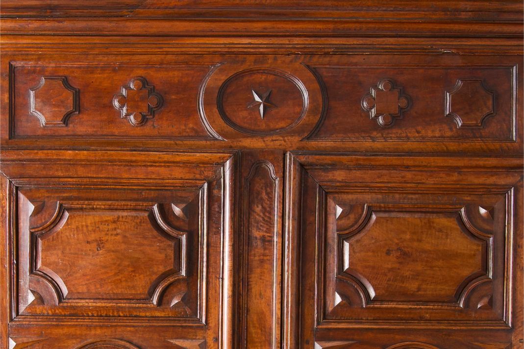 18th century French walnut Marriage cupboard