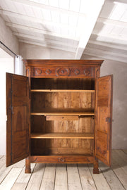 18th century French walnut Marriage cupboard