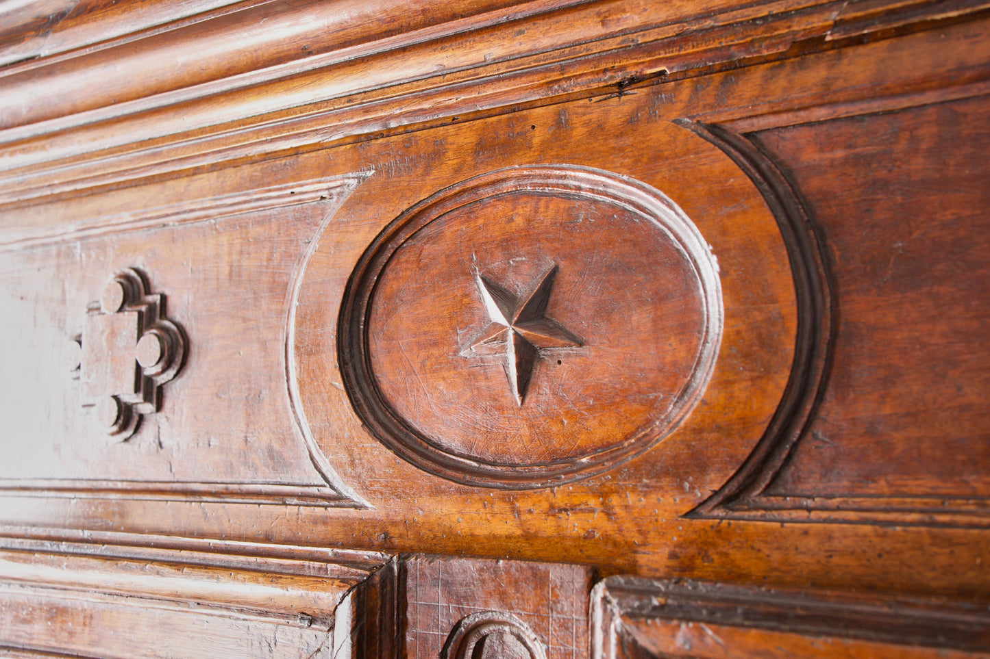 18th century French walnut Marriage cupboard