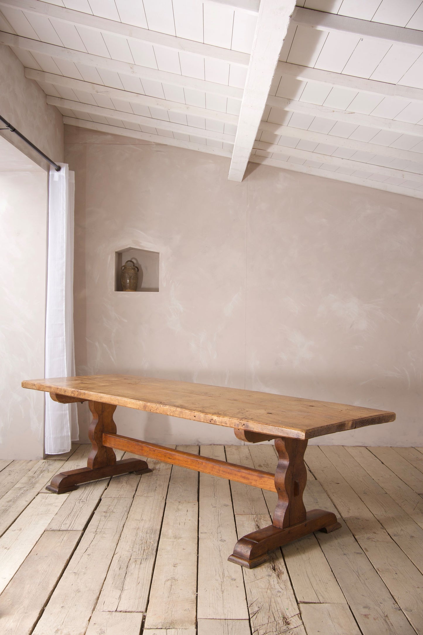 2.5m 19th century Solid walnut dining table