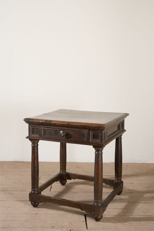 17th Century Italian walnut square side table