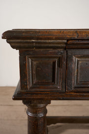 17th Century Italian walnut square side table - TallBoy Interiors