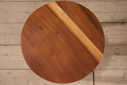 Art Deco walnut side table with reeded legs