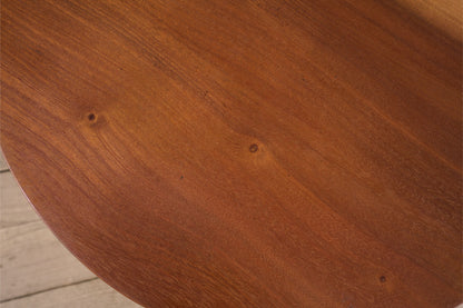 Art Deco walnut side table with reeded legs