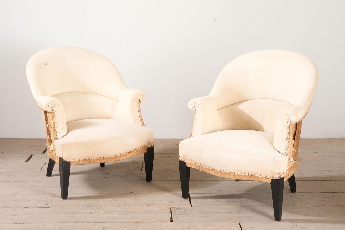 Pair of Art Deco period French tub chairs