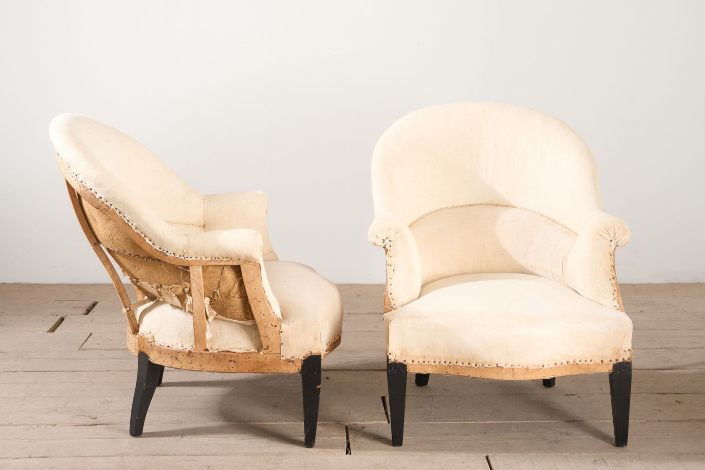 Pair of Art Deco period French tub chairs