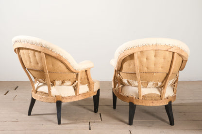 Pair of Art Deco period French tub chairs