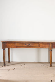 19th century 3m Single slab Walnut top Italian table - TallBoy Interiors