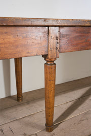 19th century 3m Single slab Walnut top Italian table - TallBoy Interiors