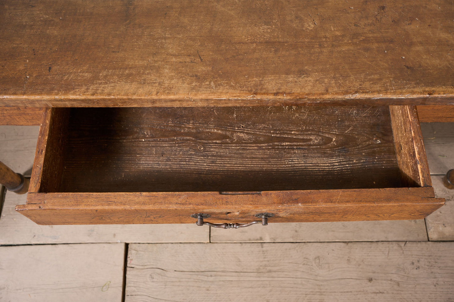 19th century 3m Single slab Walnut top Italian table - TallBoy Interiors
