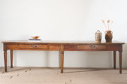 19th century 3m Single slab Walnut top Italian table - TallBoy Interiors