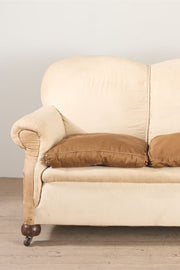 Early 20th century Scalloped back country house sofa - TallBoy Interiors