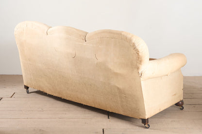 Early 20th century Scalloped back country house sofa