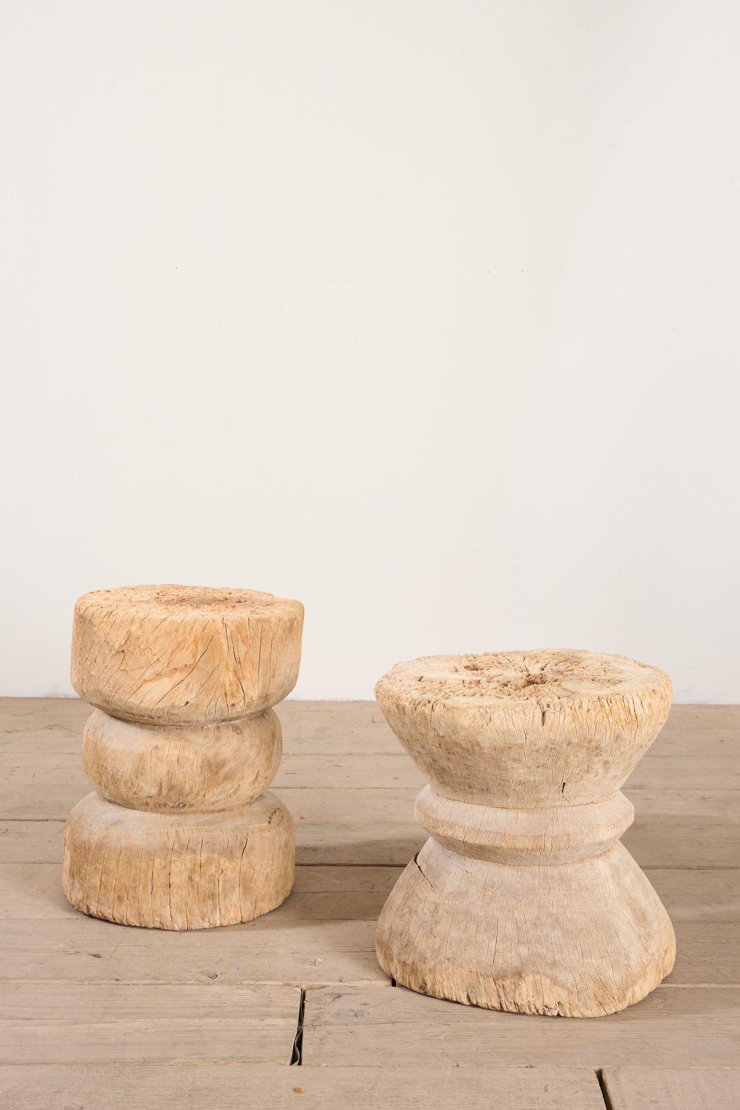 Pair of 19th century Rustic wood side tables - TallBoy Interiors