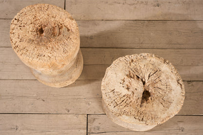 Pair of 19th century Rustic wood side tables - TallBoy Interiors