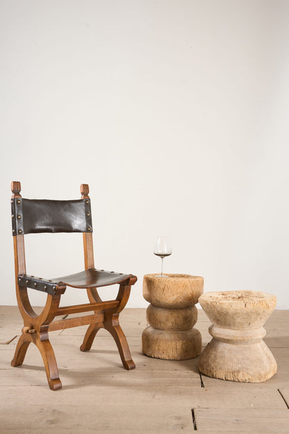 Pair of 19th century Rustic wood side tables - TallBoy Interiors