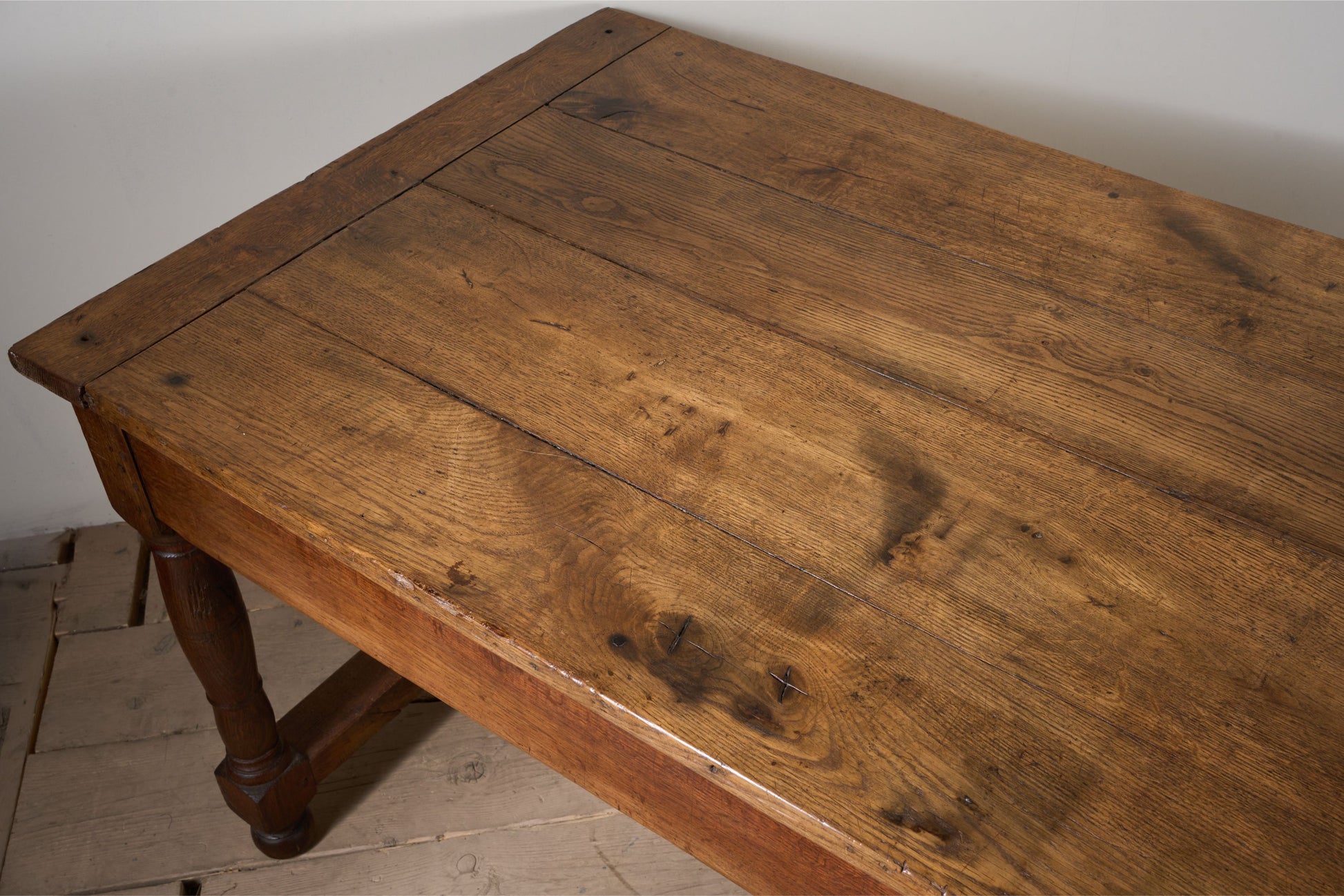 19th century French oak farmhouse dining table - TallBoy Interiors