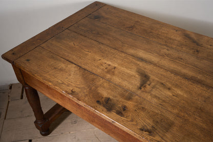 19th century French oak farmhouse dining table - TallBoy Interiors