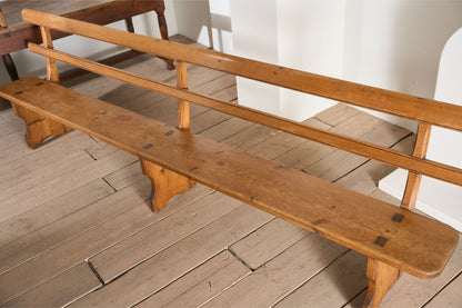 3.1m Pair of 19th century Pine benches