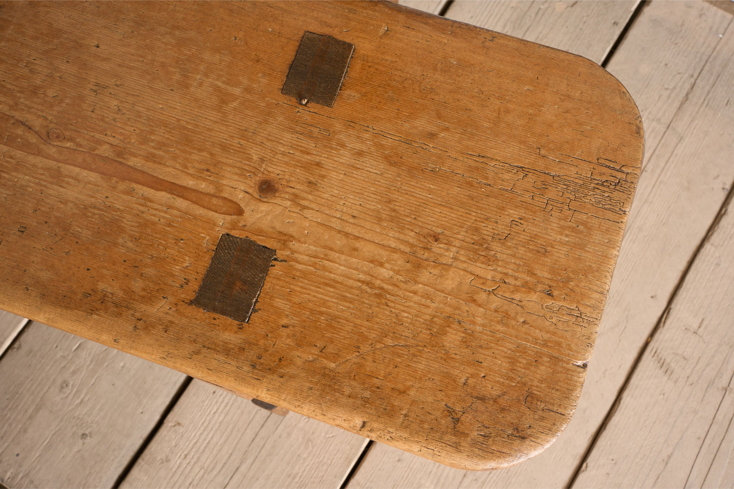 3.1m Pair of 19th century Pine benches